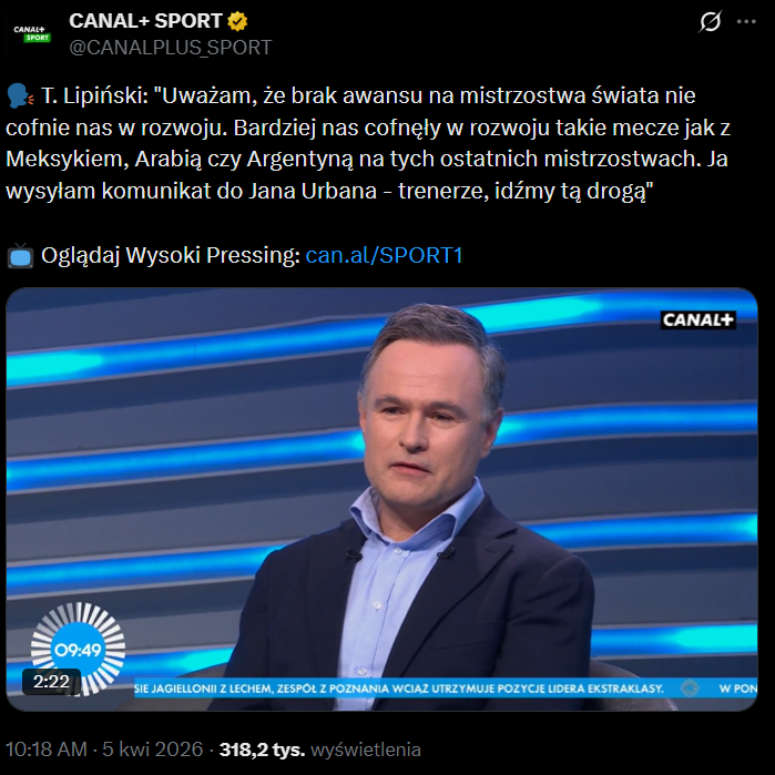 Oto co według Tomasza Lipińskiego COFA POLSKĄ PIŁKĘ w rozwoju xD